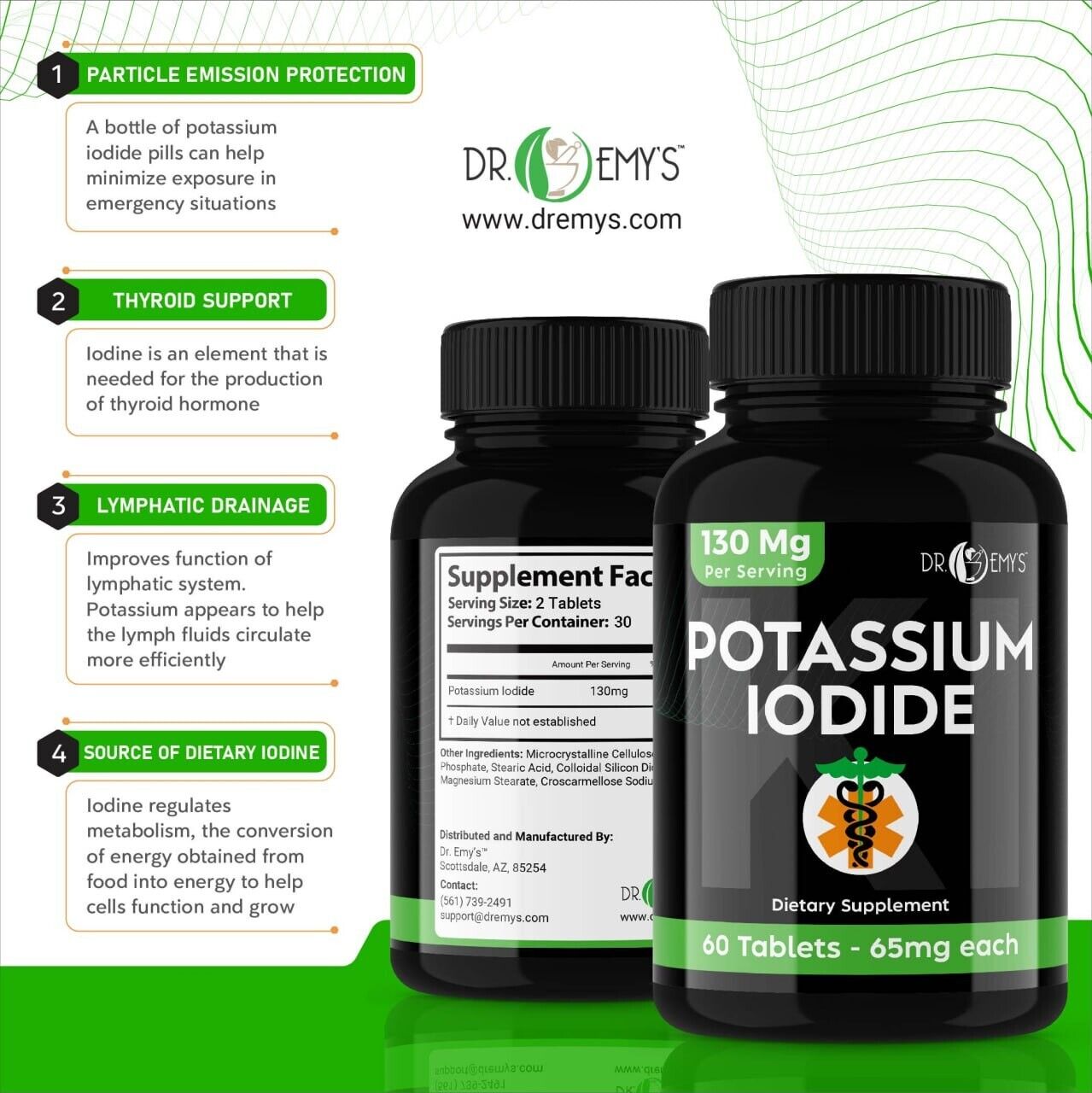 Potassium Iodide Pills - 130 mg Supplement