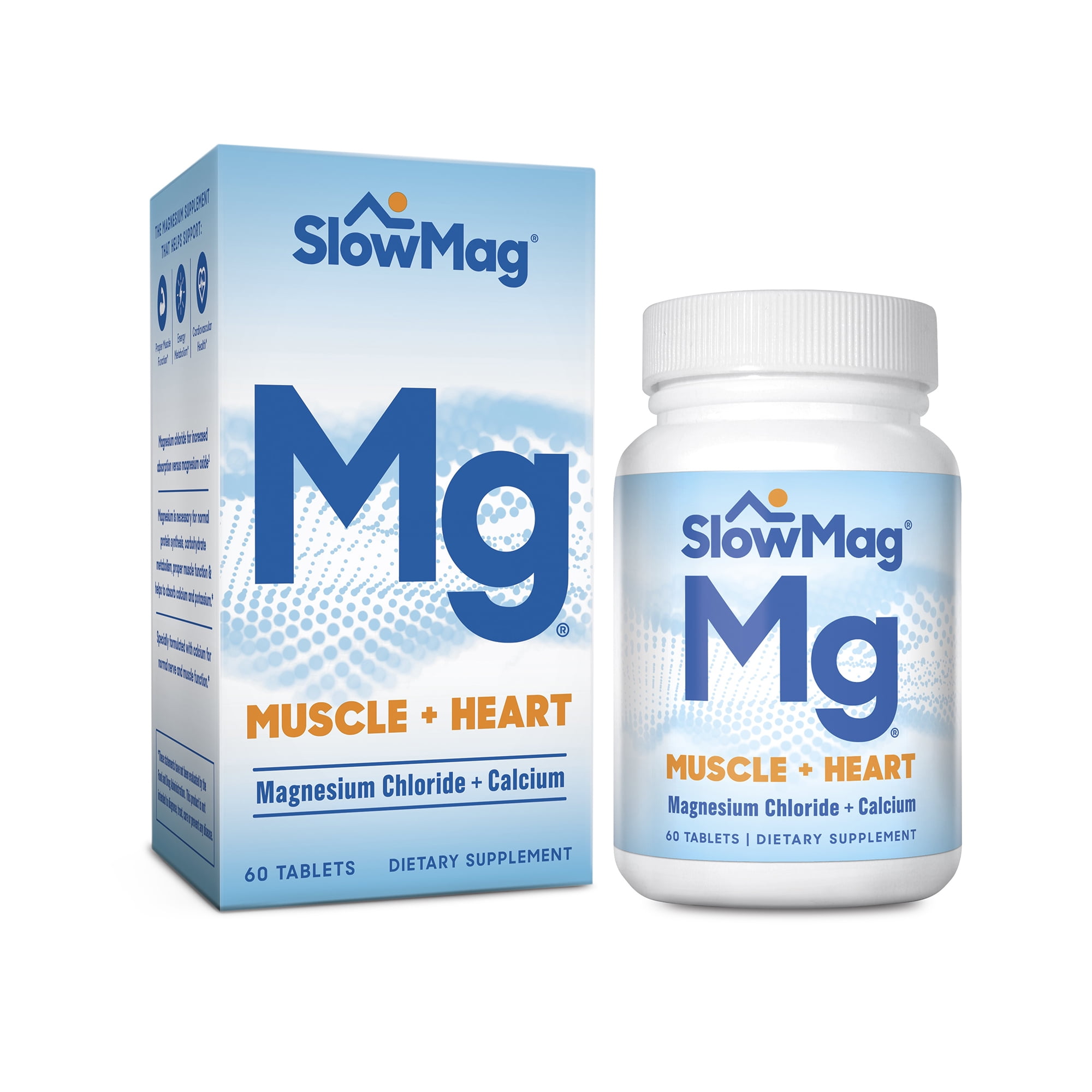 SlowMag Magnesium Chloride with Calcium Tablets, 60ct