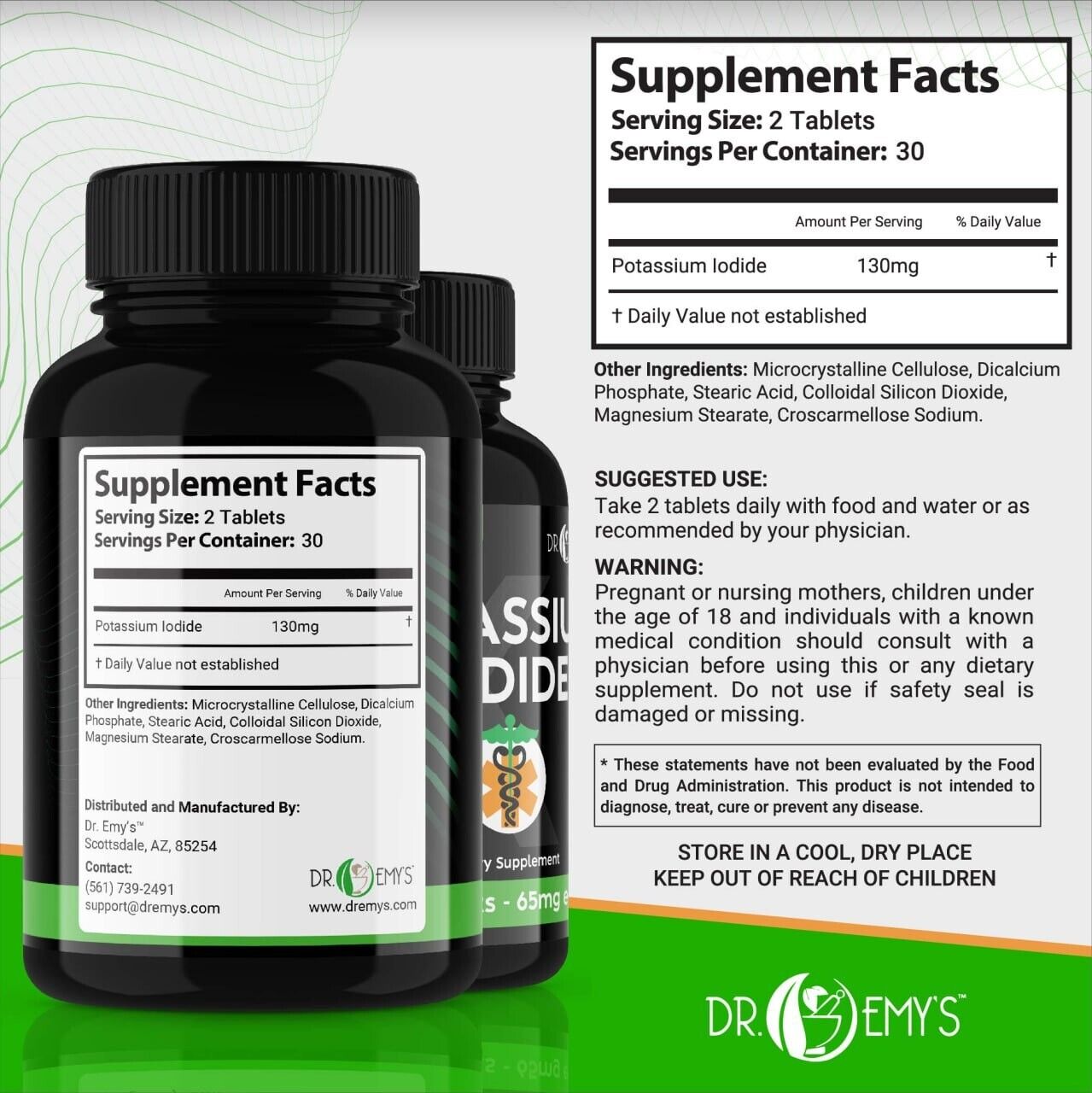 Potassium Iodide Pills - 130 mg Supplement