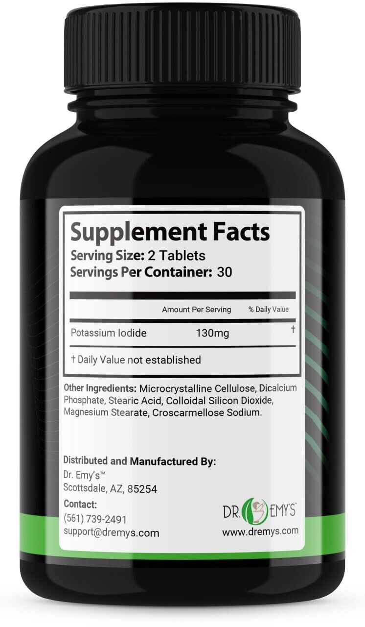 Potassium Iodide Pills - 130 mg Supplement