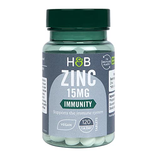 Holland & Barrett 15mg Zinc for Immunity - 120 Tablets