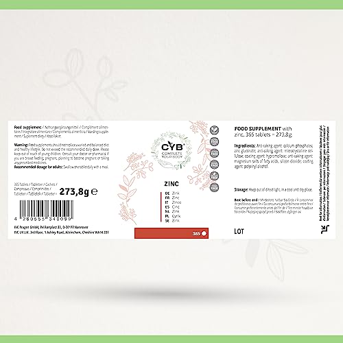 High Dose Zinc 25mg - Vegan Friendly Tablets