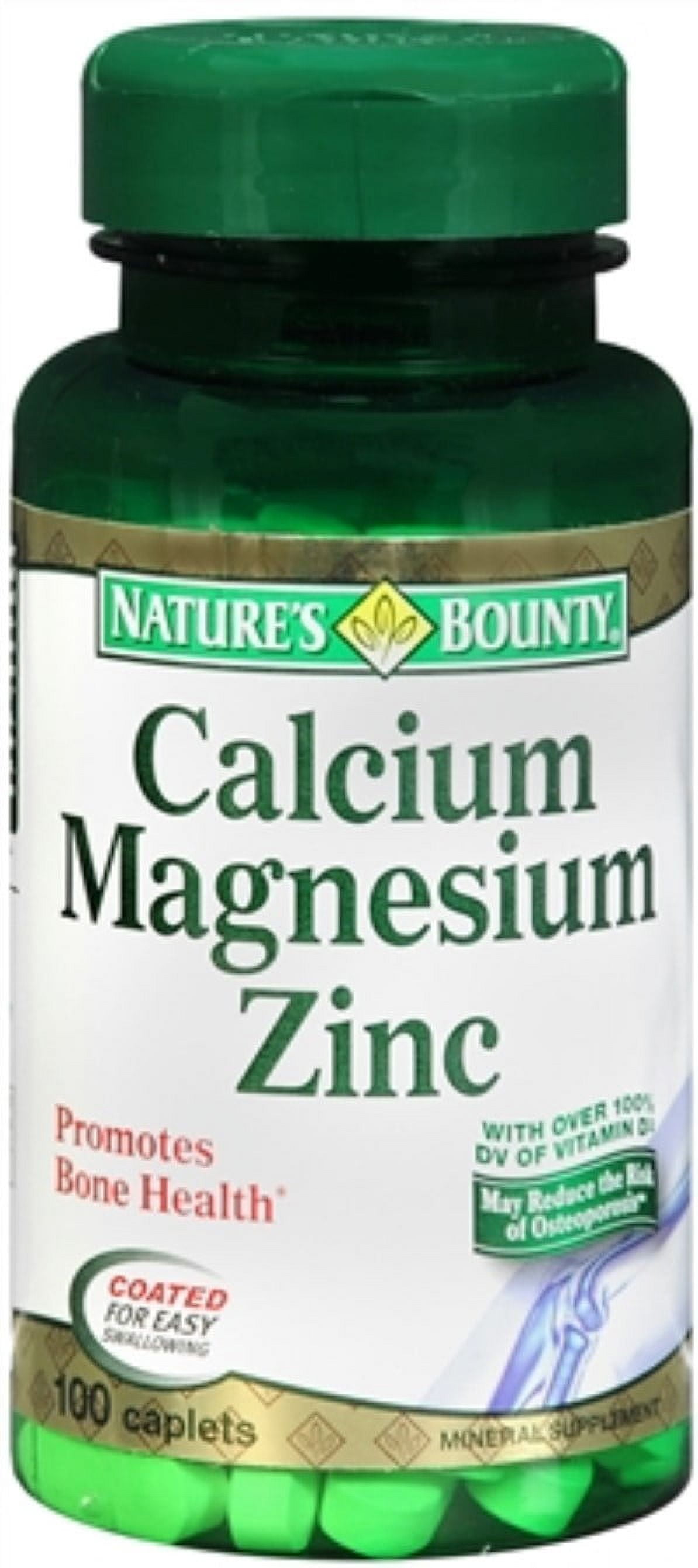 Calcium Magnesium Zinc with Vitamin D3 - 100 Tablets