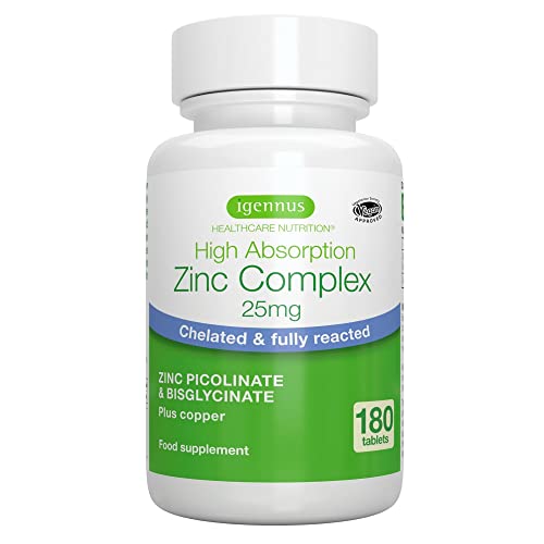 High-Potency Zinc Chelate Tablets with Copper - 180ct