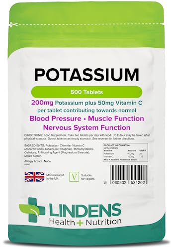 Lindens 200mg Potassium Tablets with Vitamin C