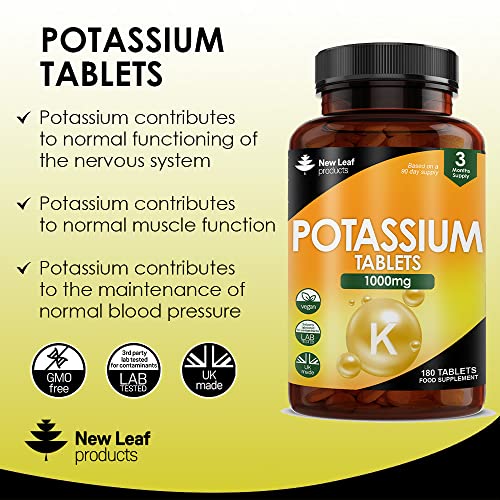 High Strength Vegan Potassium Tablets - 180 Count