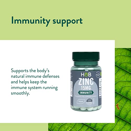 Holland & Barrett 15mg Zinc for Immunity - 120 Tablets