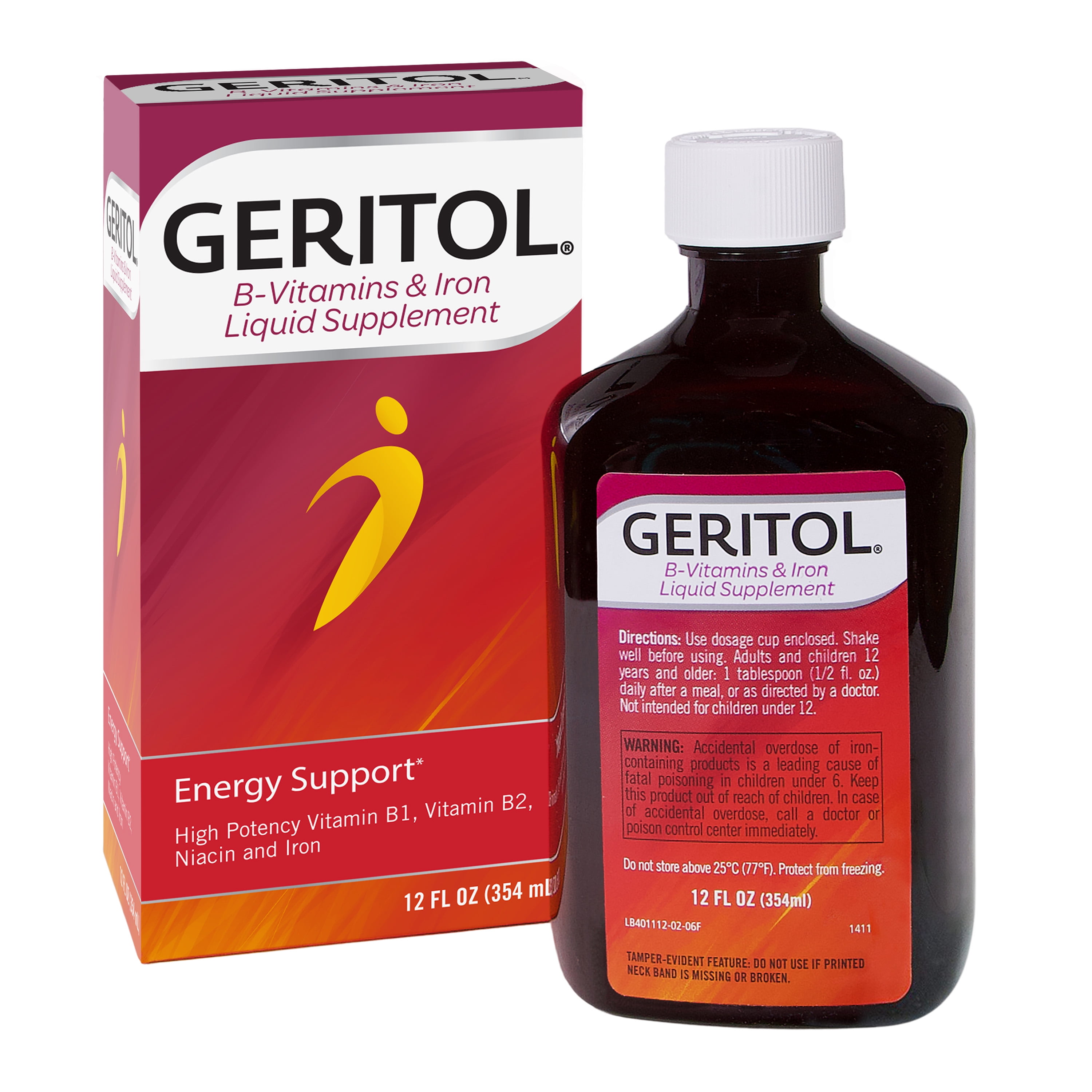 Geritol Liquid Vitamin and Iron Supplement, 12 Oz