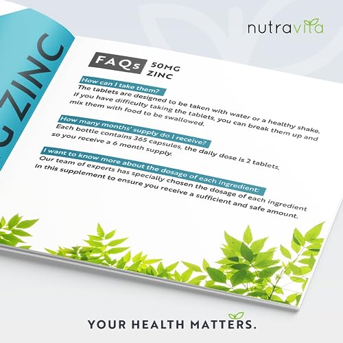 50mg Zinc Tablets – 365 Vegan Immune Support