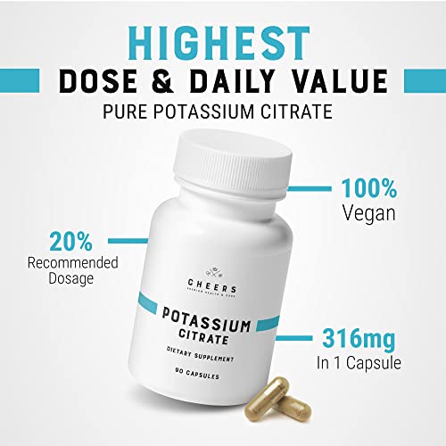 Cheers Kaliumcitrat 333mg, 90 Vegan Capsules