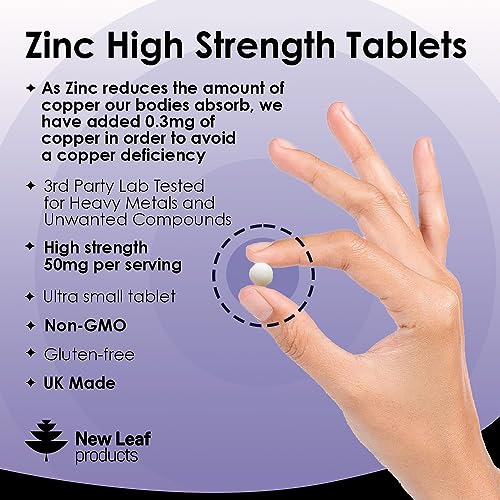 Zinc 50mg for Immunity and Bone Health - 120 Tablets