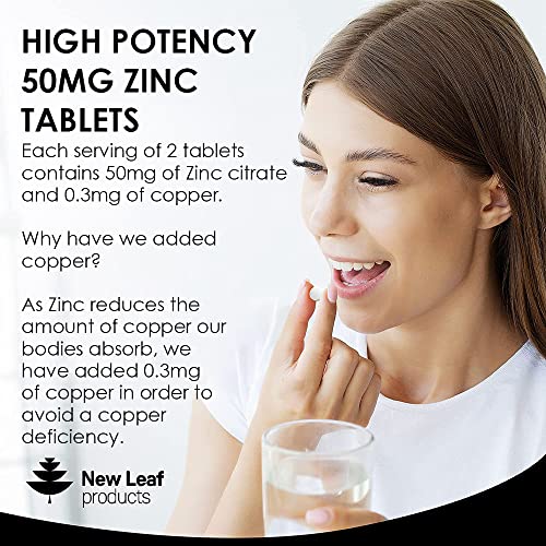 Zinc 50mg for Immunity and Bone Health - 120 Tablets