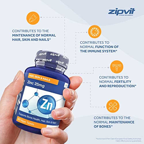 Zinc 25mg, 360 Vegan Tablets for Immune Support