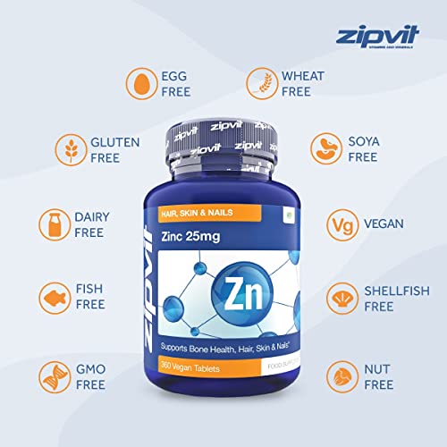 Zinc 25mg, 360 Vegan Tablets for Immune Support