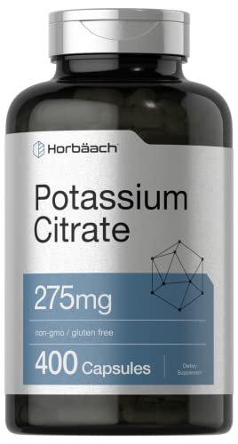 Potassium Citrate 275 mg – 400 Capsules, Non-GMO