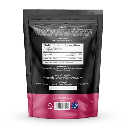 Nutrality Potassium Citrate 1000mg - 180 Capsules