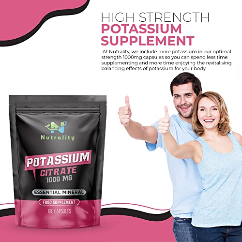 Nutrality Potassium Citrate 1000mg - 180 Capsules