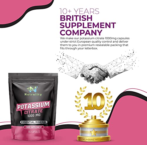 Nutrality Potassium Citrate 1000mg - 180 Capsules