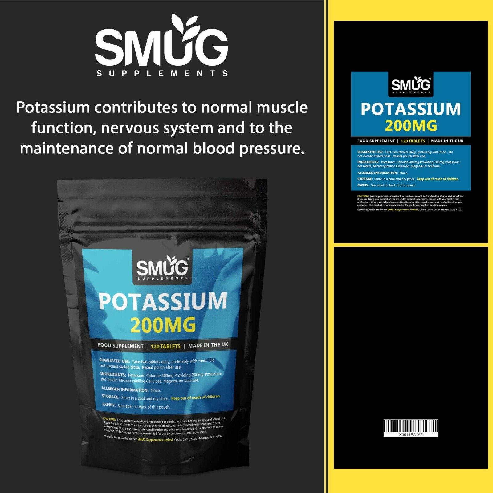 200mg Potassium Chloride Tablets - 120 Count