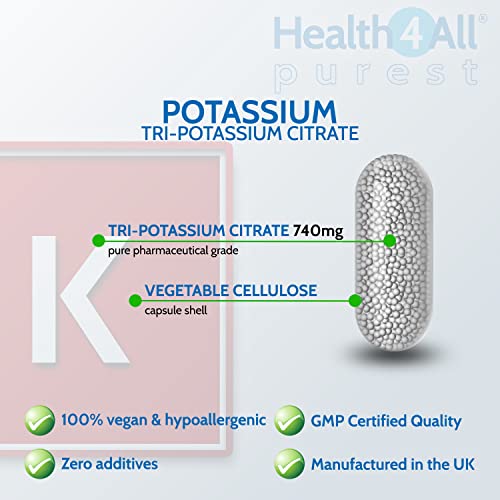 Potassium Citrate 740mg - 90 Vegan Capsules