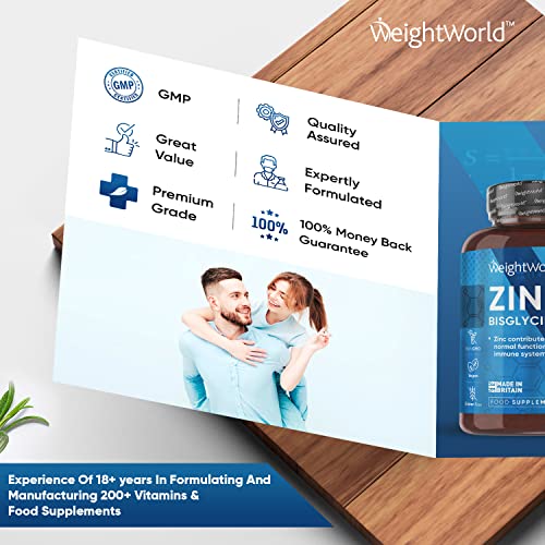 Zinc Bisglycinate - 25mg, 400 Vegan Tablets