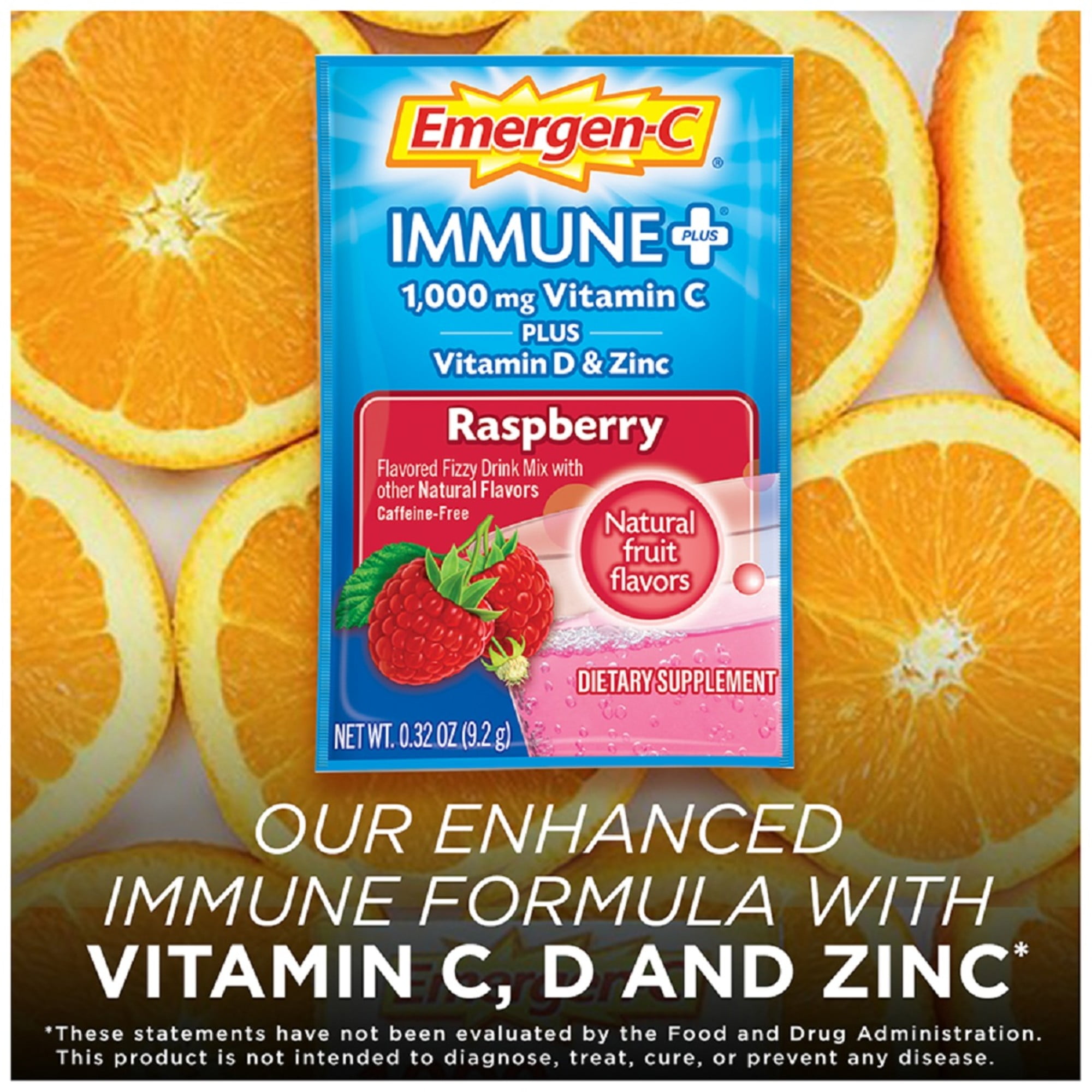 Emergen-C Immune Plus Raspberry Vitamin C Powder