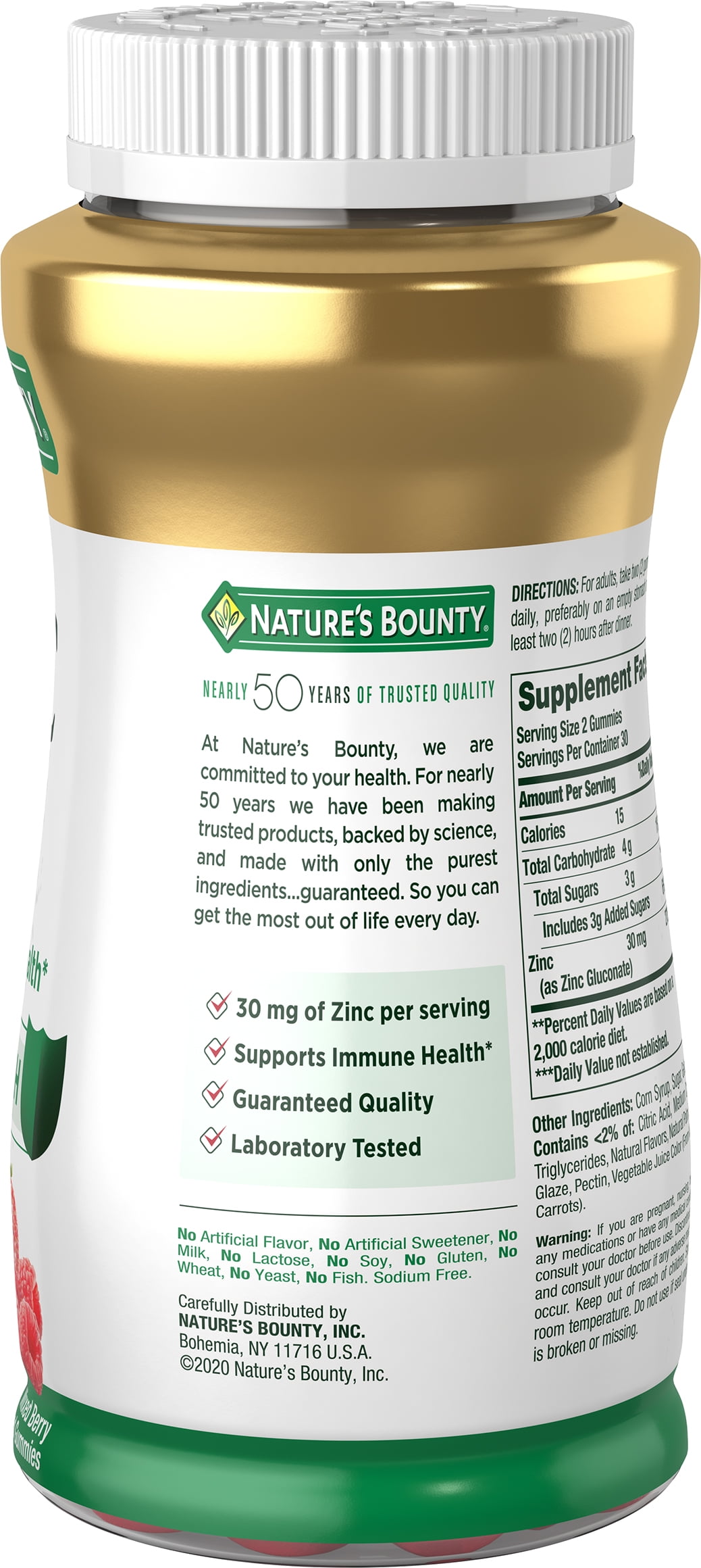 Nature's Bounty Zinc Gummies for Immune Support, 70 Ct