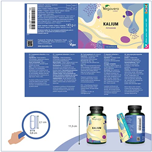 High-Dose Vegan Potassium Citrate 1390 mg