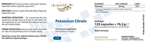 Potassium Citrate 605mg - 120 Capsules