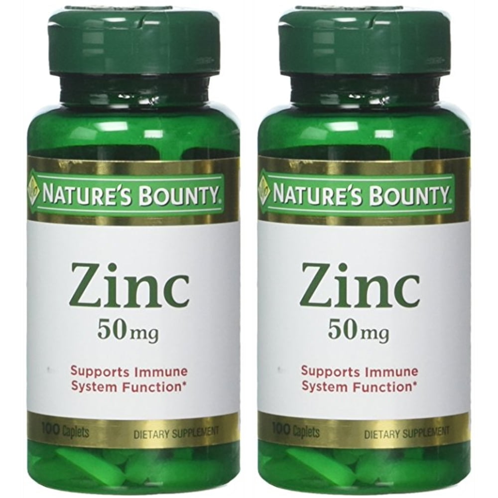 Nature's Bounty Zinc 50 mg Caplets - 2 Pack