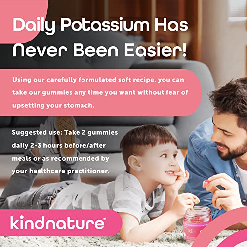 Kind Nature Potassium Gummies - 500mg, Vegan, 60 Count