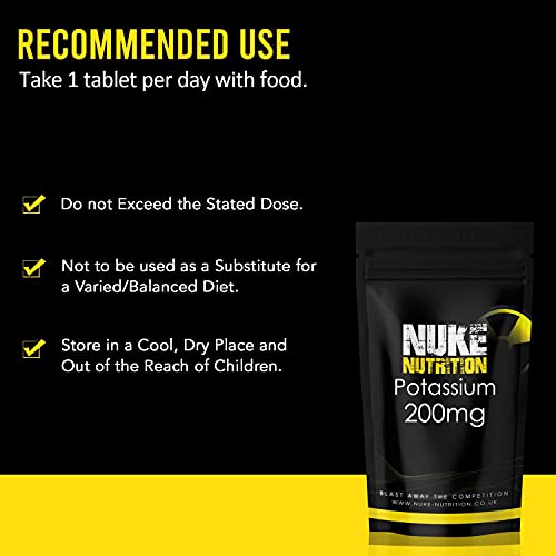 Potassium 200mg Tablets for Blood Pressure Support