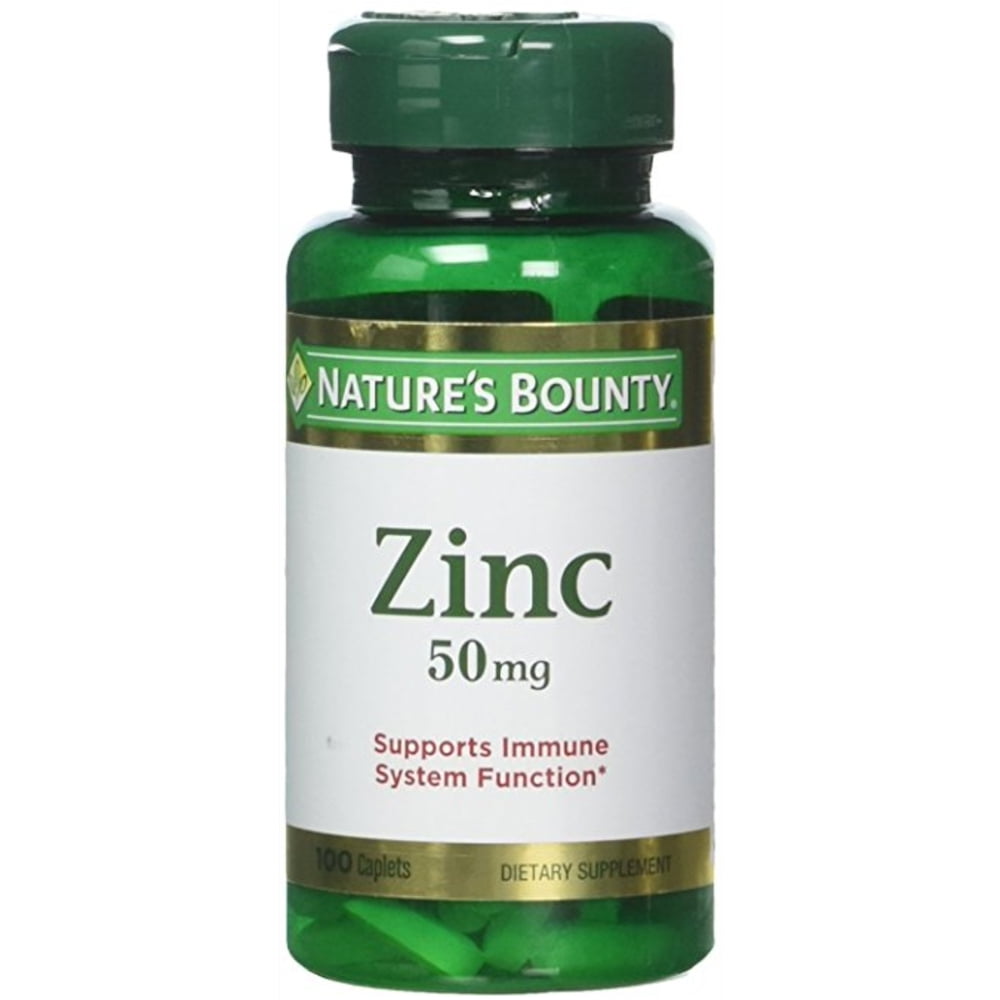 Nature's Bounty Zinc 50 mg Caplets - 2 Pack