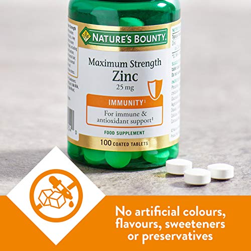 Nature's Bounty Zinc 25mg - Immunity Booster Tablets