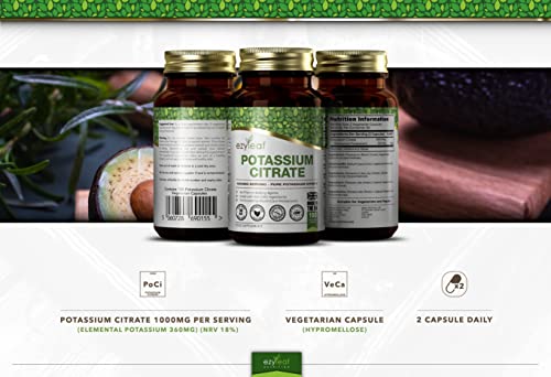 Ezyleaf High Strength Potassium Citrate Capsules 1000mg