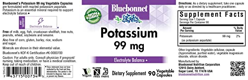Bluebonnet Potassium 99 mg - 90 Veggie Caps