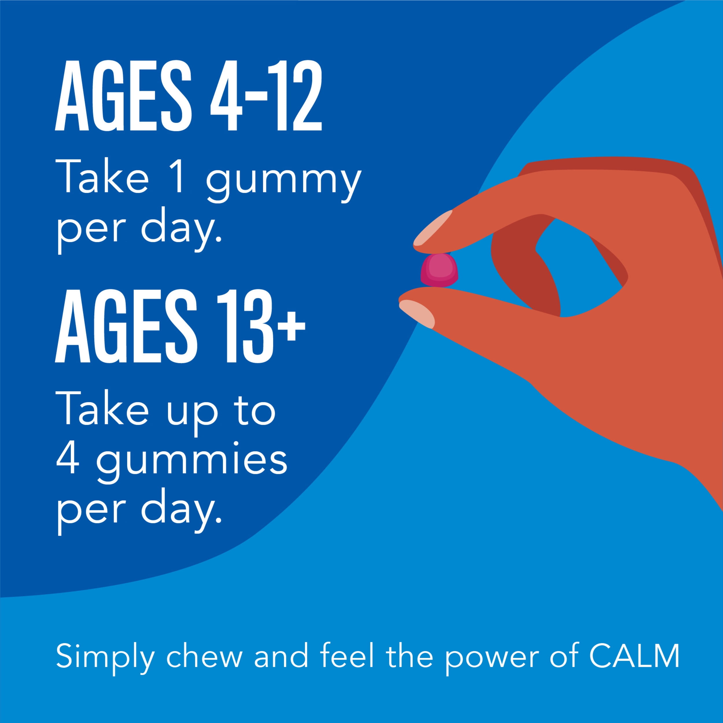 Calm Gummies with Magnesium - Raspberry-Lemon Flavor