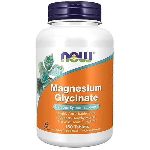 NOW Magnesium Glycinate 100 mg, 180 Tablets