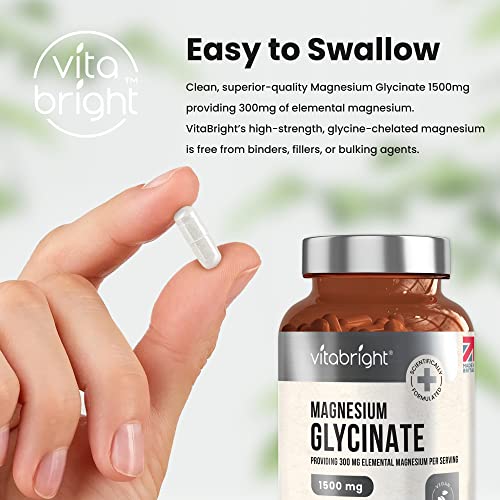 High Strength Magnesium Glycinate 1500mg - 180 Capsules