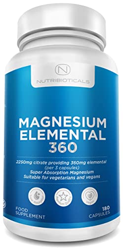 Magnesium Citrate 2250mg - 180 Vegan Capsules