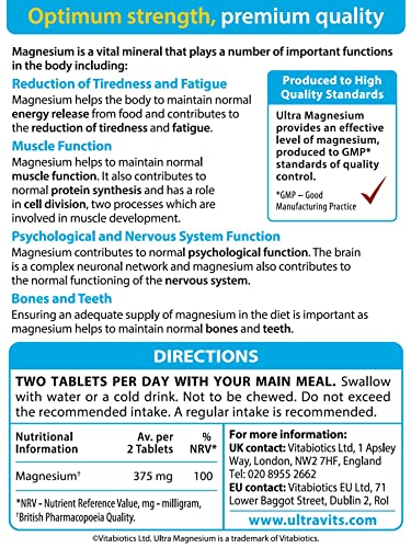 Magnesium Tablets for Relaxation - 60 Count