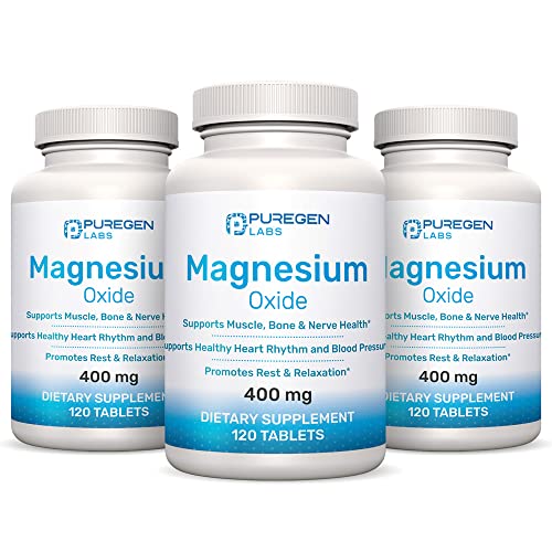High Potency Magnesium 400mg Supplement – 3 Pack