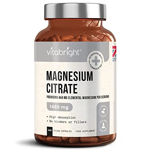 High-Dose Magnesium Citrate Capsules - 240 Count