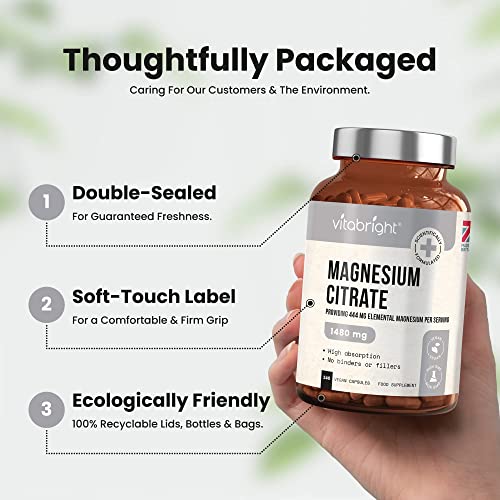 High-Dose Magnesium Citrate Capsules - 240 Count