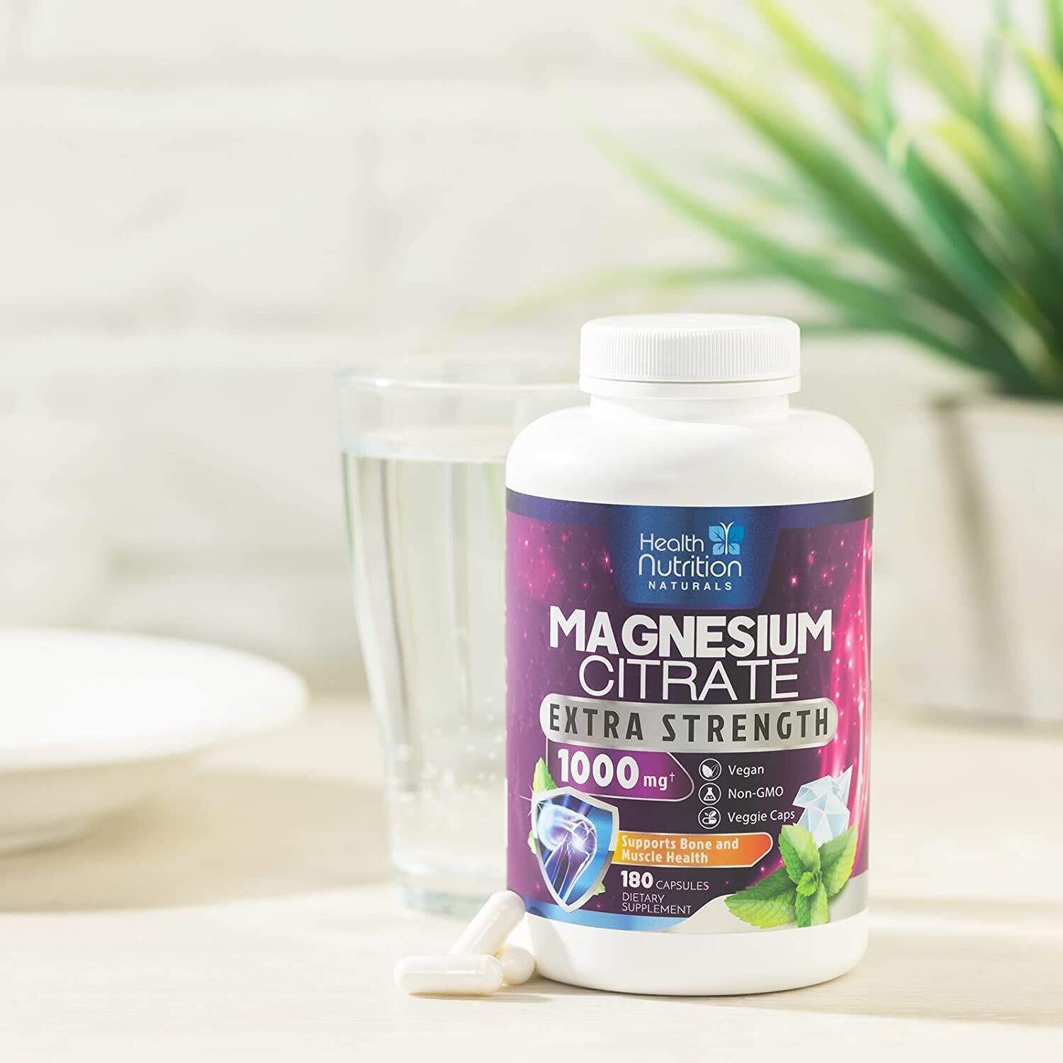 High-Potency Magnesium Citrate Capsules 1000mg