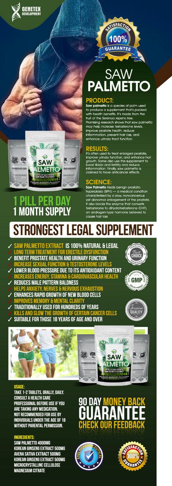 3000mg Prostate Health Tablets for Men