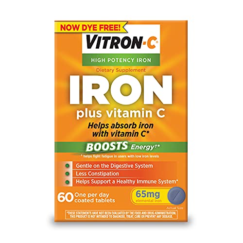 Vitron-C Iron Supplement with Vitamin C, 60 Tablets