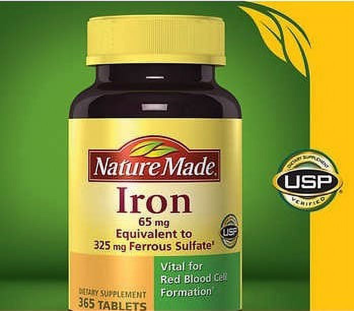 Nature Made Iron 65 mg - 365 Count Tablets