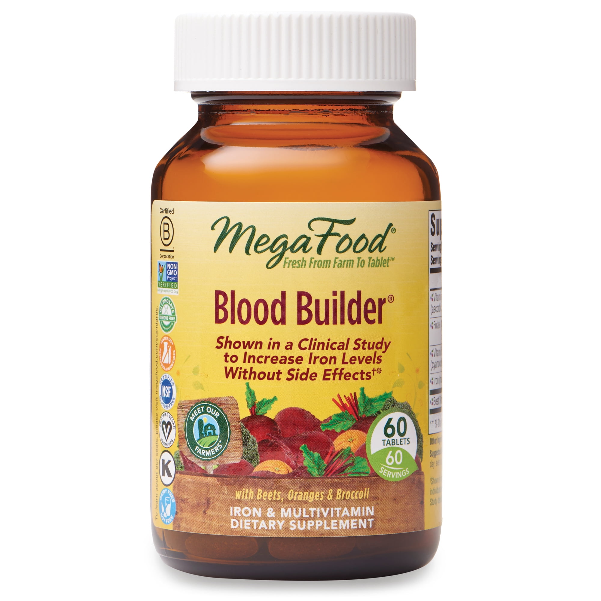MegaFood Blood Builder 60 Tablets for Iron Boost