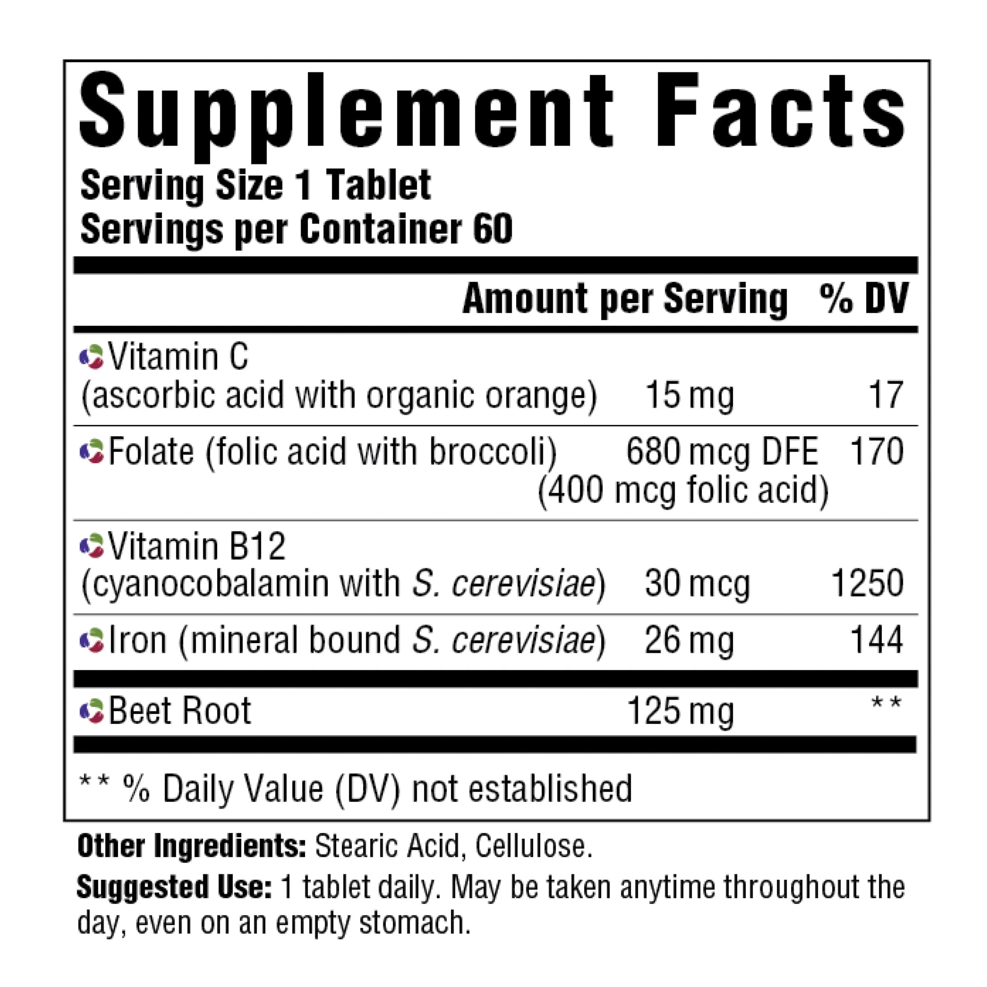MegaFood Blood Builder 60 Tablets for Iron Boost